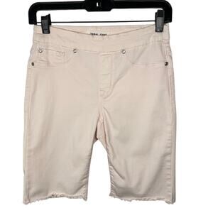 Tribal Jeans The Audrey Mid-Rise Short Pink Bermuda Cotton Blend Women's 2